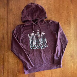 Patagonia maroon waves organic hoodie S